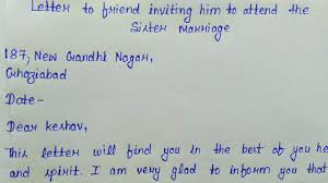 To ask how can i get my certificate if i unable to unfortunately, i am presently in name of country and will not be able to attend the award ceremony. Write A Letter To Your Friend Inviting Him To Attend Your Sister Marriage Informal Letter Youtube