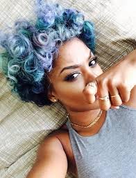 Black Blue And Purple Curly Hair Blue Purple Grey Mix Hair Natural Hair Styles Natural Hair Color Hair Styles