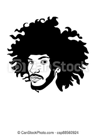 Check spelling or type a new query. Vector Silhouette Drawing Of The Head Of A Black African American Afro Man With Lush Curly Hair Male Portrait Face Of A Canstock