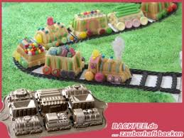 How to make a train cakewenn sie eine party unter dem motto zug ausrichten möchten, hier eine perfekte idee für den geburtstagskuchen. Backform Eisenbahn Zug Backfee De