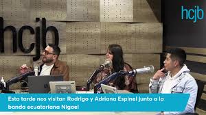 Rodrigo y Adriana Espinel junto a la banda ecuatoriana Nigael nos visitan  en HCJB.