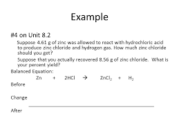 Unit 8 Percent Yield Calculations Ppt Download