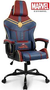 Beautiful Marvel Avengers Captain Marvel Gaming Chair High End Ergonomic Neck Lumbar Support Armrests Tilting Computer Racing Chair Gaming Chair Captain Marvel