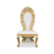 2018 Model Leonela Throne Chair Gold White Throne Chair Chair Winter Sale