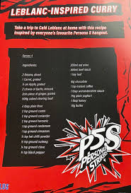 I know i've felt that way, so when atlus sent along a promotional package for persona 5 strikers , which included a recipe card for curry inspired by the owner of café. Made The Leblanc Curry From Atlus S Recipe Persona5