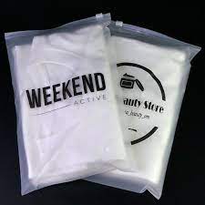 On Sale Custom Plastic Zipper Pouch Plastic Zipper Bag Custom Zipper Bag Frosted Zipper Bags With Logo Zip Close Bags Custom Mailer Poly Zipper Bags Clothing Packaging Shirt Packaging