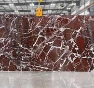 Breccia Vino Marble Slab: Wine-Red with White Veining ...