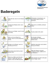 Hier die baderegeln der dlrg in einer. Baderegeln Ewig Schwimmbad