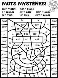 mots frequents pour l hiver french winter color by code sight words teaching classroom coloriage fortnite jules