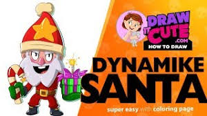 Dynamike lobs two explosive sticks of dynamite. How To Draw Santa Dynamike Brawl Stars Super Easy Drawing Tutorial With A Coloring Page Youtube
