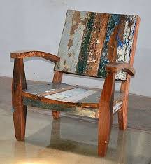 Outdoor Furniture Reclaimed Teak Adirondack Style Chair Made From Bali Boat Wood Bali Furniture Rustic Outdoor Furniture Custom Outdoor Furniture