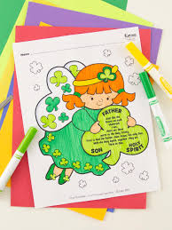 Patrick's day activity page for kids featuring a shamrock coloring area, st. Free St Patrick S Day Coloring Pages Fun365