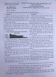 Một thí sinh thi vào lớp 10 tại tp.hcm đến muộn trong buổi sáng thi môn ngữ văn vì nhớ nhầm lịch. Ä'á» Thi Va Ä'ap An Tuyá»ƒn Sinh Lá»›p 10 Tp Hcm 3 NÄƒm Gáº§n Nháº¥t Cac Thi Sinh Tham Kháº£o Va Lam Thá»­