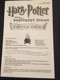 Apr 20, 2020 · only someone who has read harry potter and the sorcerer's stone at least 3 times can pass this quiz. 6 Years Warranty Harry Potter The Sorcerers Stone Trivia Game Board Game Mattel 2000 Special Stock Limit Cfdiweb Mx