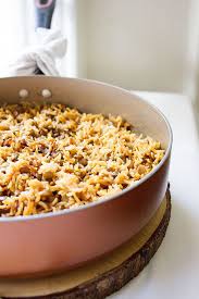 Mujadara Lebanese Side Dish Turned Into A Meal In My House Easy To Convert To Vegan Delight By Using Vegetable Stock Lentils And Rice Lentil Dishes Recipes