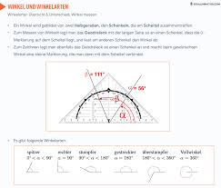 Winkelarten Ubersicht Mathematik Lernen Mathe Formeln Matheunterricht
