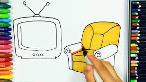 الرسم والتلوين للأطفال كيفية رسم التلفزيون الرسم للأطفال الأطفال الفيديو Youtube