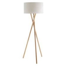 Habitat Lansbury Tripod Wooden Floor Lamp With Habitat White Drum Silk Shade Ebay Wooden Tripod Floor Lamp Floor Lamp Base Wooden Floor Lamps