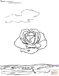 Meditative Rose By Salvador Dali Coloring Page Free Printable Coloring Pages Dali Art Salvador Dali Art Dali Paintings