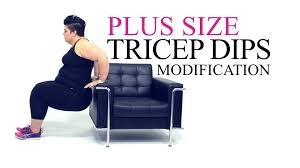 Tricep Dip Exercise Modification Plus Size Workout Episode 10 Plus Size Workout Squat Workout Exercise