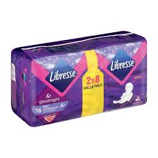Maxi night 32cm wings , suitable for maxi fit during heavy flow days. Libresse Maxi Cotton Feel 16 S Night Duo Pack Dis Chem