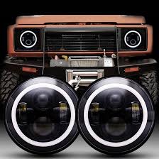 Unless an led is specifically infrared (ir) or ultraviolet (uv), it produces little to no ir or uv radiation, which can be damaging to fabrics and artwork. 7 Inch Land Rover Defender Led Headlight Upgrade Halo Headlights For Defender 90 110 Land Rover Defender Land Rover Led Headlights