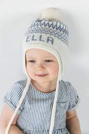 Personalized Ear Flap Knit Hat For Kids With Name Custom Etsy Knit Hats For Kids Knitted Hats Kids Winter Hats