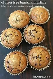 Gluten Free Banana Muffins With One Brown Banana Recipe Gluten Free Banana Muffins Gluten Free Banana Chocolate Chip Muffins Gluten Free Banana