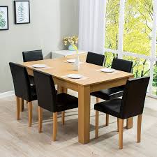 Set (rectangular dining table, 4 side chairs & 2 arm chairs) 7 Piece Dining Room Set 6 Seater Dining Table Set Daal S Home