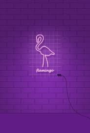 Duvarkagidi Wallpaper Purple Flamingo Mor Tumblr 2020 Mor Neon Aydinlatma Duvar Kagidi