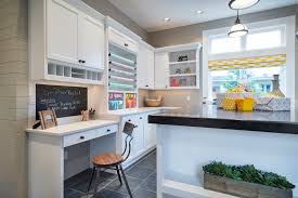 I think its fun to have a little display area for pics or things you've created. 75 Beautiful Craft Room Pictures Ideas August 2021 Houzz