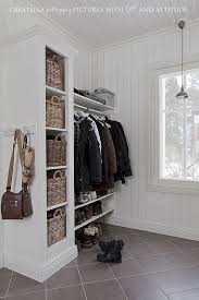 Entryway Lilla Kamomillas Villa Vintervackert Dreckschleuse Schrank Design Schmales Regal