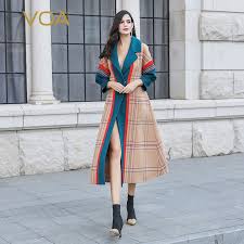 Coming to you in winter tones like camel. Voa Cashmere Camel Coat Women Winter Wool Long Overcoat Classic Plaid Luxury British Wind Suit Formal Ladies Warm Casaco Sa8109 Wool Blends Aliexpress