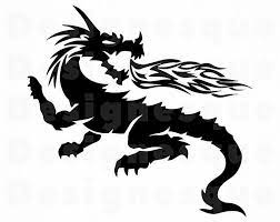 Fire Breathing Dragon 4 Svg Dragon Svg Dragon Clipart Etsy Fire Breathing Dragon Fish Outline Fantasy Dragon
