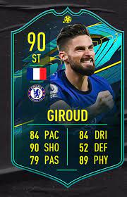 The oliver giroud fifa 21 player moments objective card went live friday as the latest piece of content in fifa 21's player moments promotion. Futlibrary On Twitter Olivier Giroud S Only Two 80 Pace Cards In Fut A Moments Objective In Fifa21 And A Fifa 12 Southern Europe Team Of The Year Fifa21 Https T Co Icjsmypnbb