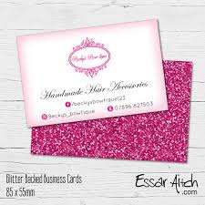 Customize the photo and message layout on the front and back of your card; Glitter Backed Business Cards Essar Aitch