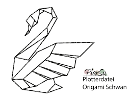 Tutorial origami урок руками tuto. Plotterdatei Origami Schwan Piexsu