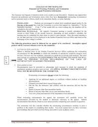 Sample letter of financial assistance for hospitalization or bill related. Financial Aid Warning Probation And Termination Appeal