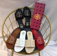 Tory Burch Everly Slides Women S Fashion Footwear Flats Sandals On Carousell