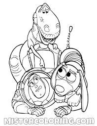 Rex And Slinky Dog Turning Buzz Lightyear Off Toy Story Coloring Page Toy Story Coloring Pages Puppy Coloring Pages Coloring Pages