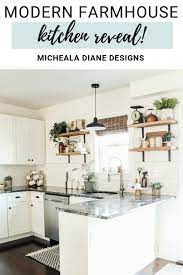 When i say the words farmhouse kitchen decor ideas, what is the first thing that comes to your mind? Modern Farmhouse Kitchen Makeover Reveal Micheala Diane Designs