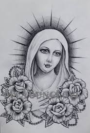 Use The Roses And Rosary Beads Under My Blessed Mother Tattoo Virgin Mary Tattoo Mary Tattoo Blessed Mother Tattoo