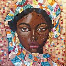 My acrylic painting inspired by Klimt, 50x50x3,5 cm