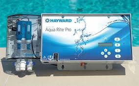 The system uses electricity to turn salt into chlorine, which cleans the pool. Salt Water Pool Systems