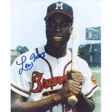 Lee Maye Signed Photograph 8x10 Braves Baseball Braves Atlanta Braves