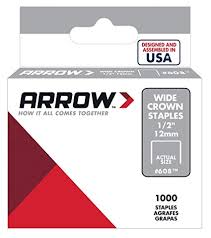 Arrow Fastener 608 Wide Crown Swingline Style Heavy Duty 1 2 Inch Staples 1000 Pack