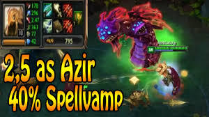 Azir 2 5 Attackspeed 40 Spellvamp Solo Drake Baron Try Youtube