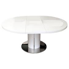 So, either would go, i just don't know. Varna White Round Dining Table And X4 Sofia Chairs In White Collingwood Batchellor