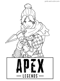 Apex Legends Coloring Pages Print And Color Com In 2020 Legend Drawing Coloring Pages Manga Drawing