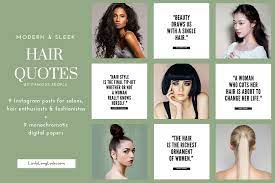 Modern Sleek Instagram Posts 9 Hair Quotes By Famous People 9 Digital Papers Luvlylonglocks Hair Quotes Beauty Hacks Video Instagram Posts